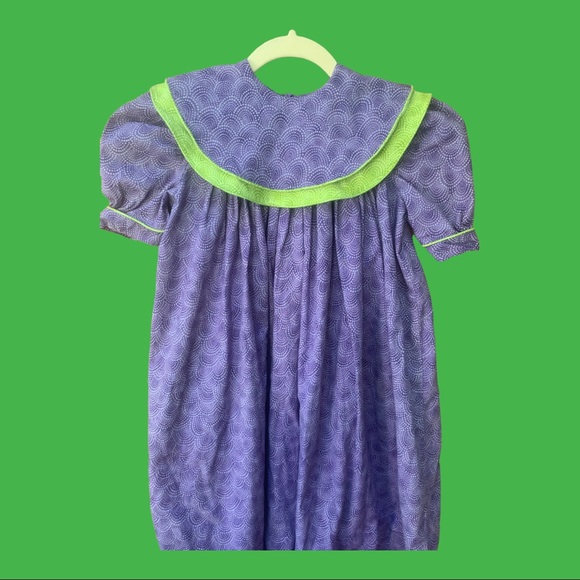 LAJENNS FASHION Purple with Green Detail Dress - Size 6X - Picture 2 of 7